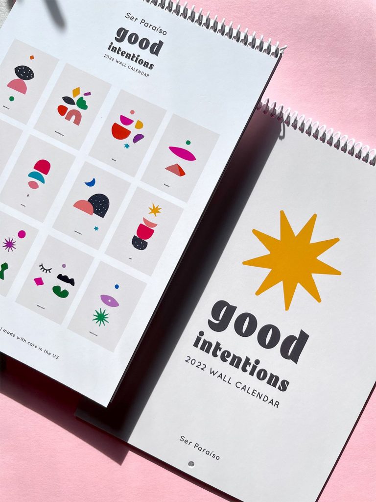 Good Intentions 2022 Calendar - Ser Paraiso