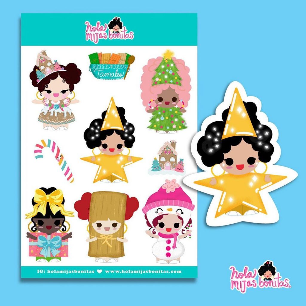 Hola Mijas Bonitas Holiday Stickers